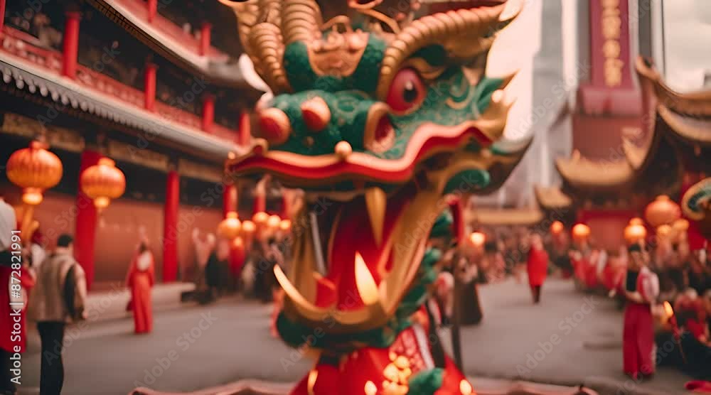 Chinese New Year, Dragon detail in cultural celebration Chinese New Year, Dragon detail in cultural celebration