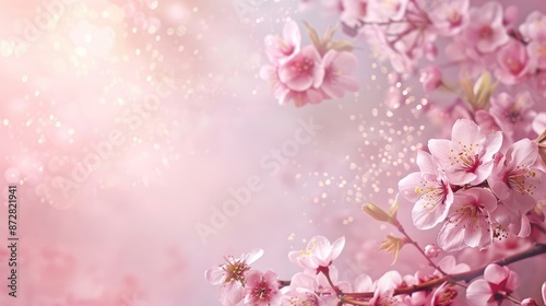 Wallpaper Mural Spring banner featuring cherry plum tree blooms with copy space Torontodigital.ca