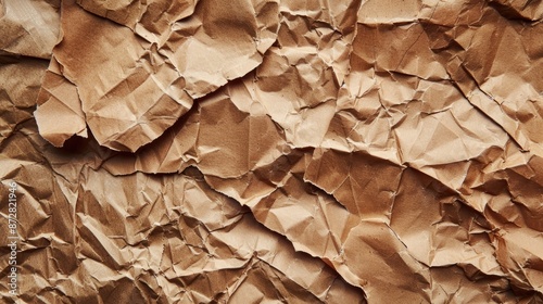 Wallpaper Mural Detailed view of ripped brown wrapping paper Torontodigital.ca