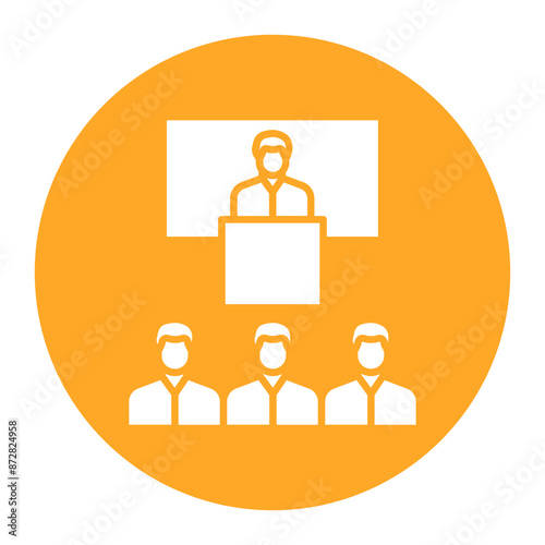 Lecture vector icon. Can be used for Business Training iconset.