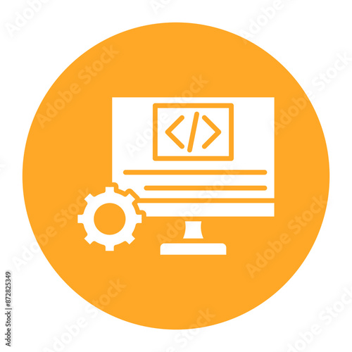 Code Free Development vector icon. Can be used for No Code iconset.