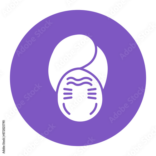 Wrinkled Face vector icon. Can be used for Skincare iconset.