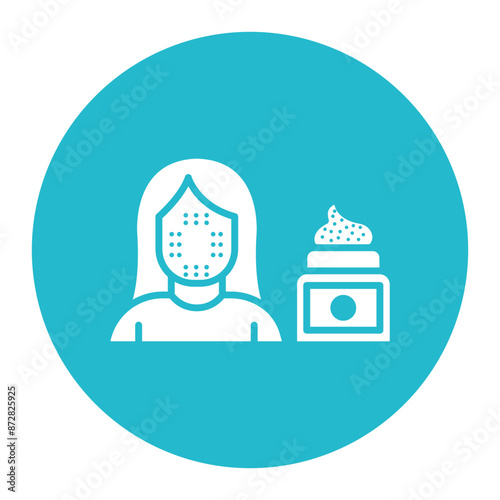 Exfoliation vector icon. Can be used for Skincare iconset.