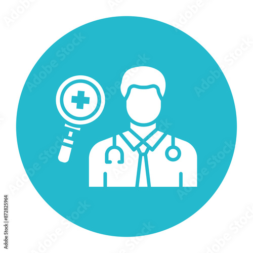 Dermatologist Male vector icon. Can be used for Skincare iconset.