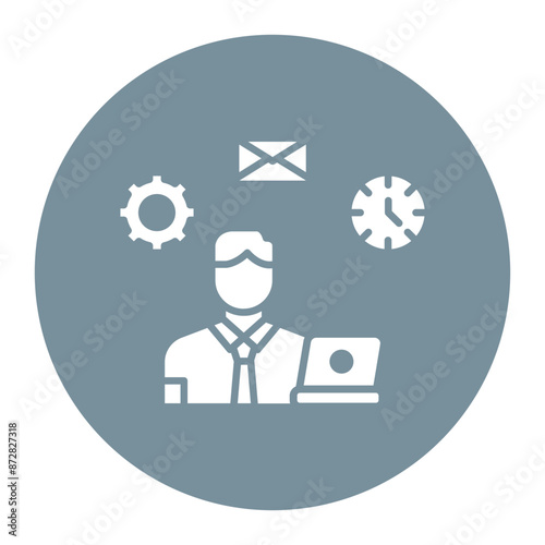 Multi Tasking vector icon. Can be used for Home Based Business iconset.