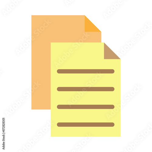Duplicate Vector Flat Icon Design