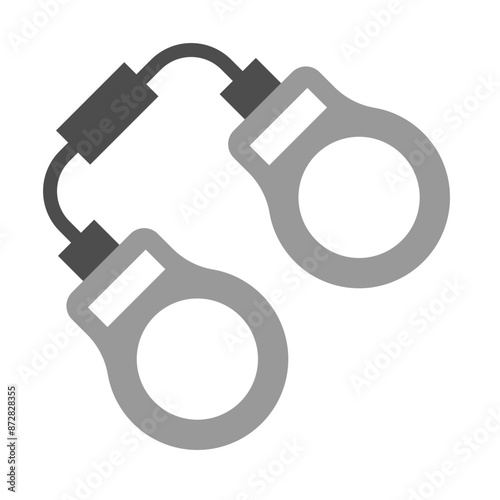 Handcuffs Vector Flat Icon Design