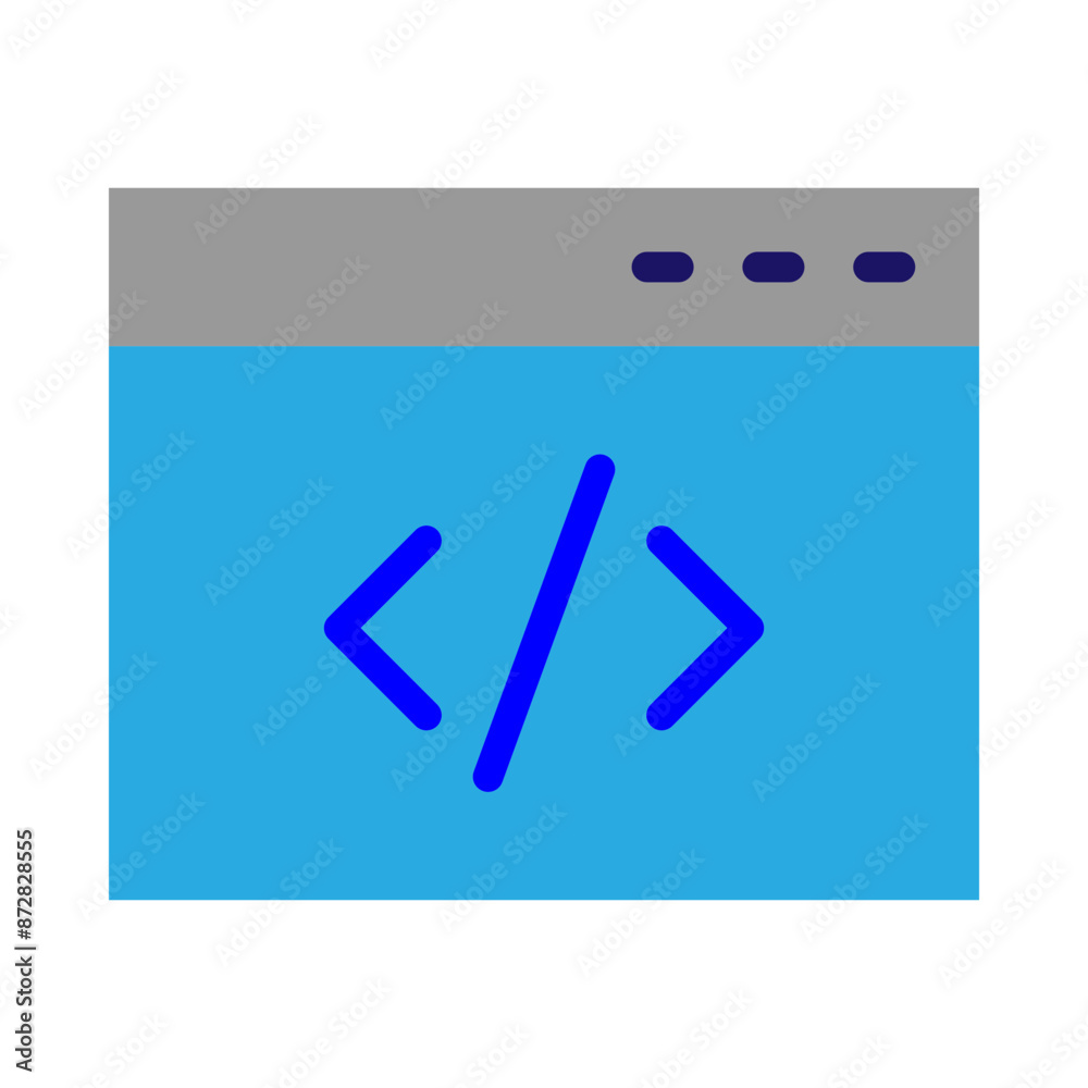 Web Coding Vector Flat Icon Design Web Coding Vector Flat Icon Design