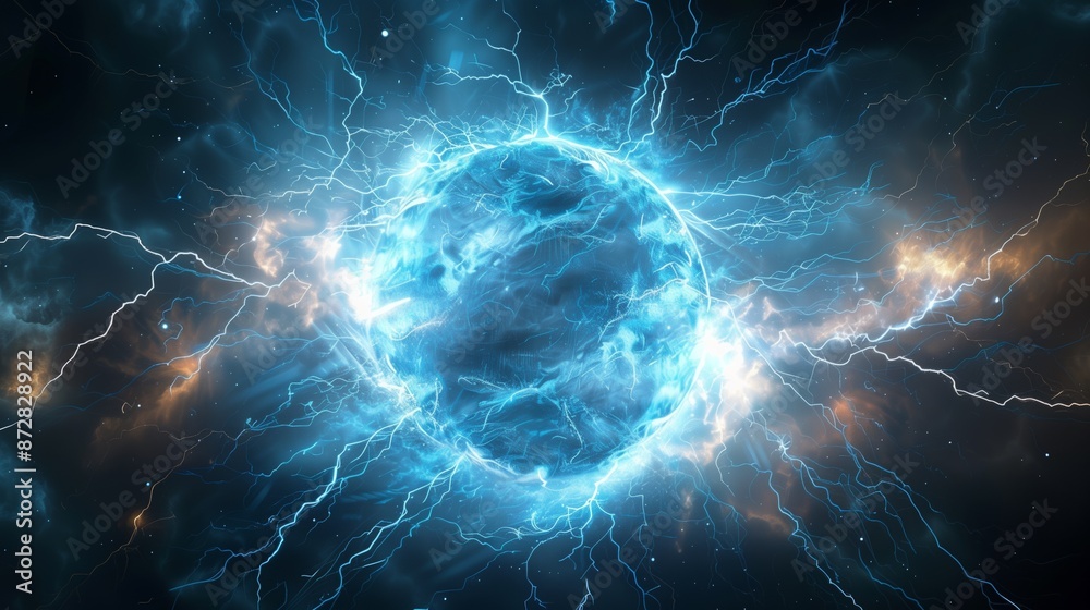 Obraz premium Radiant Cosmic Energy Sphere