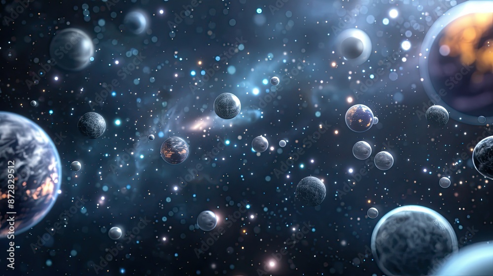 Fototapeta premium A Symphony of Planets in the Cosmic Dance