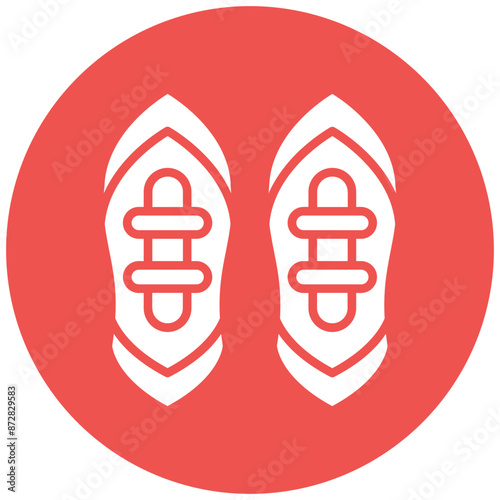 Snowshoes vector icon. Can be used for Outdoor Fun iconset.