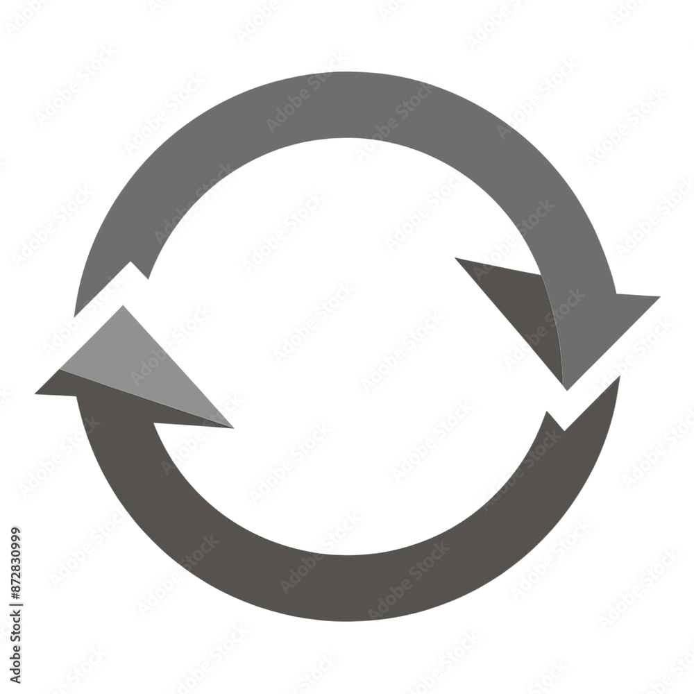 Grey Circular Arrow for Minimalist Refresh Symbols Grey Circular Arrow for Minimalist Refresh Symbols