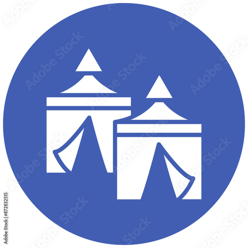 Mina Tents vector icon. Can be used for Hajj Pilgrimage iconset.