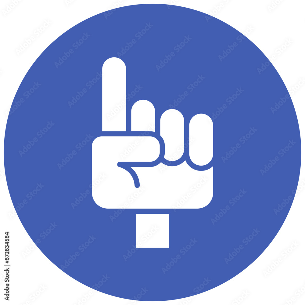 Foam Hand vector icon. Can be used for Rugby iconset. Foam Hand vector icon. Can be used for Rugby iconset.