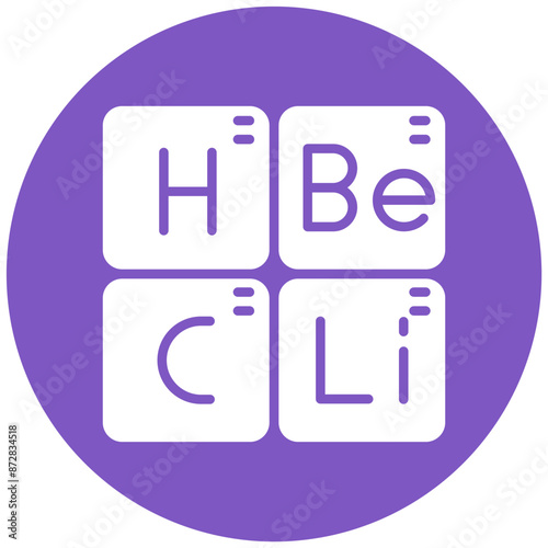 Periodic Table vector icon. Can be used for Lab iconset.