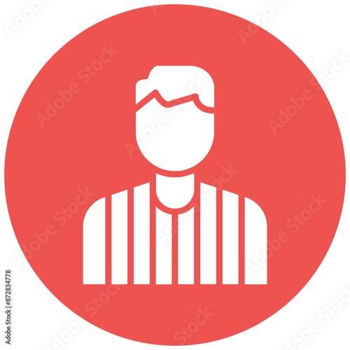 Referee vector icon. Can be used for Rugby iconset.