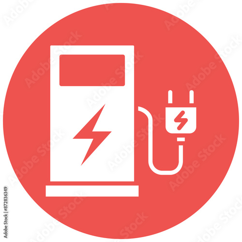 Charging Station vector icon. Can be used for Battery and Power iconset.