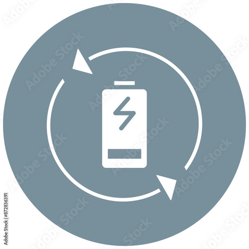 Recharge Battery vector icon. Can be used for Battery and Power iconset.