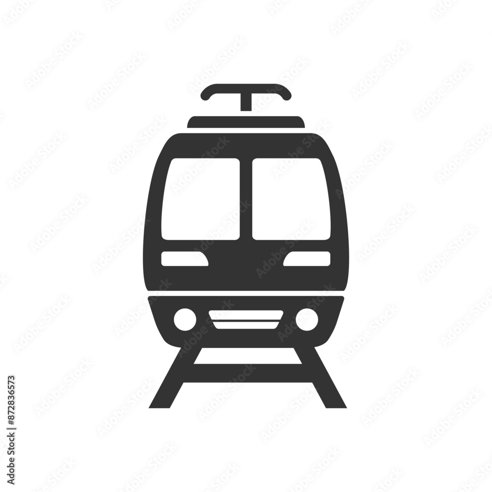 Train icon simple flat style vector illustration. Train icon simple flat style vector illustration.