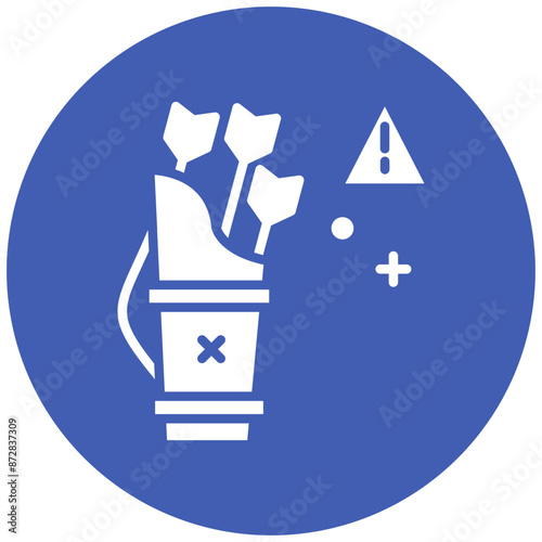 Warning vector icon. Can be used for Archery iconset.