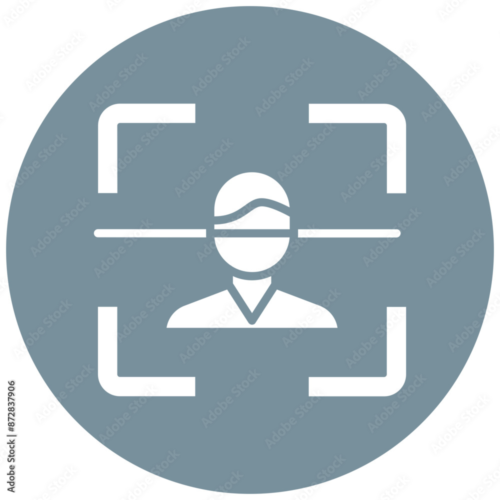 Face Recognition vector icon. Can be used for Biometrics iconset.