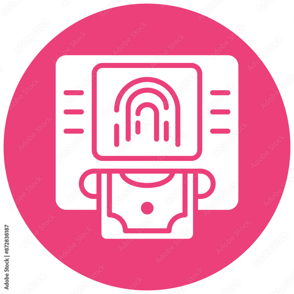 Cash Machine vector icon. Can be used for Biometrics iconset. Cash Machine vector icon. Can be used for Biometrics iconset.