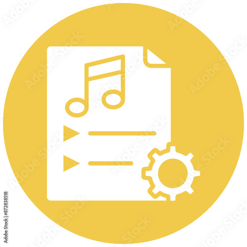 Custom Music Playlist vector icon. Can be used for Bowling iconset.
