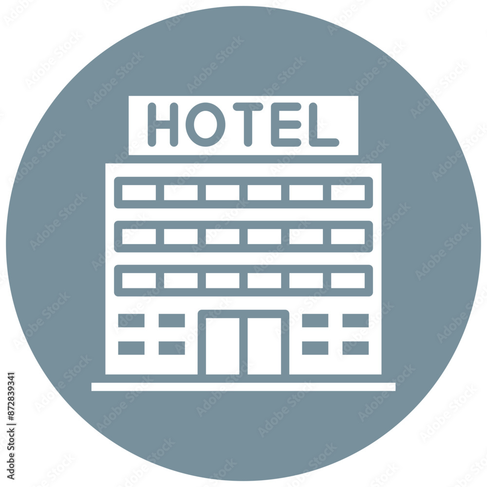 Hotel vector icon. Can be used for Beach Resort iconset. Hotel vector icon. Can be used for Beach Resort iconset.