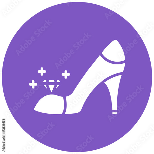 Heel vector icon. Can be used for Luxury iconset.