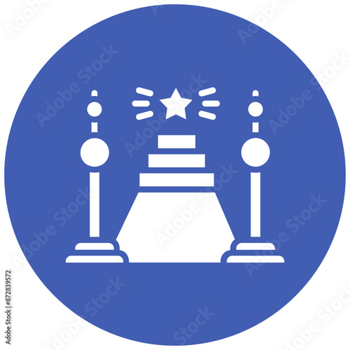 Red Carpet vector icon. Can be used for Luxury iconset.