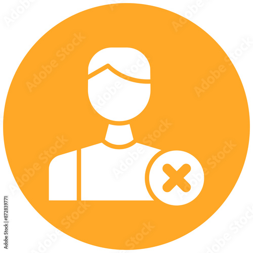 Disqualified vector icon. Can be used for Volleyball iconset.