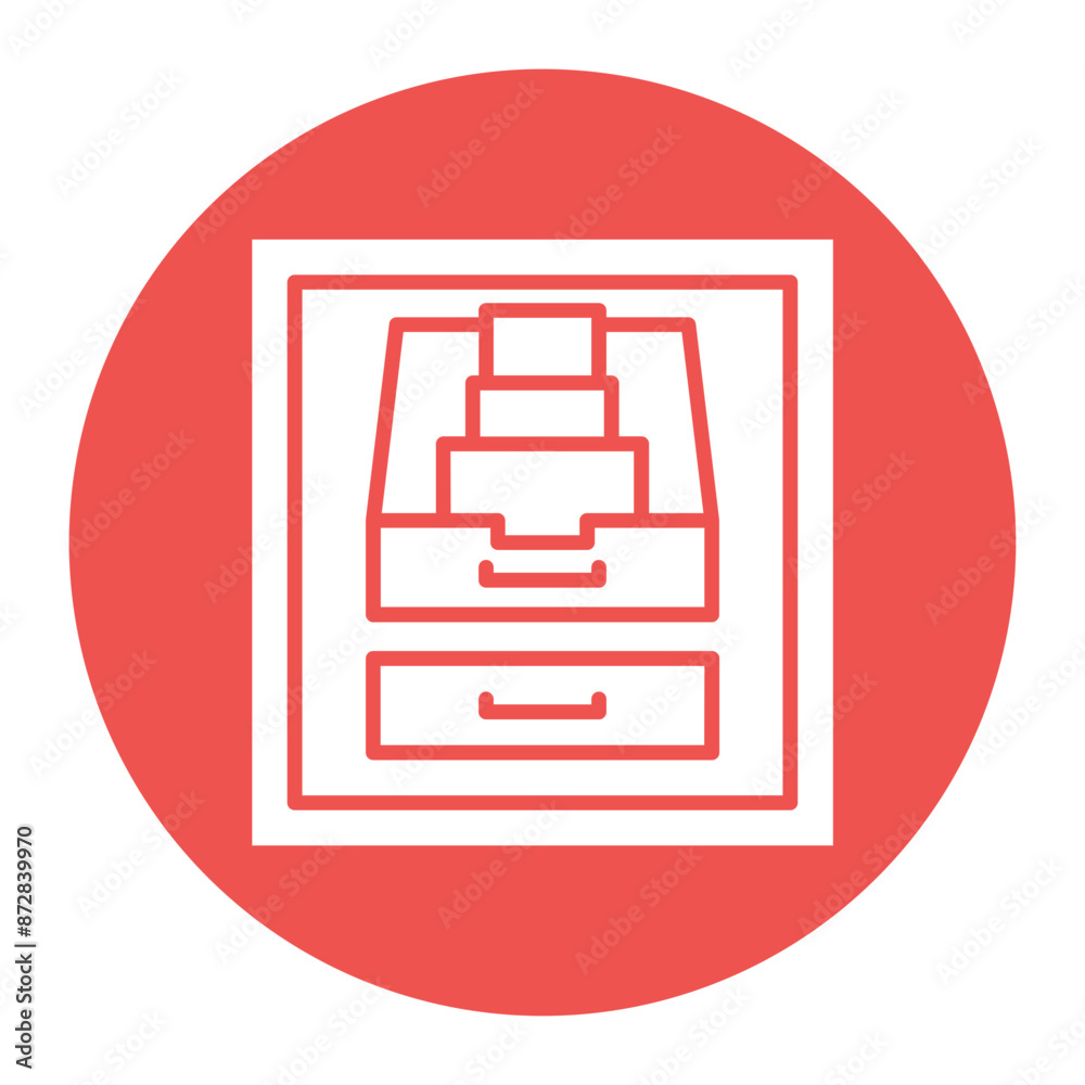 Files in Drawer vector icon. Can be used for Trading iconset. Files in Drawer vector icon. Can be used for Trading iconset.