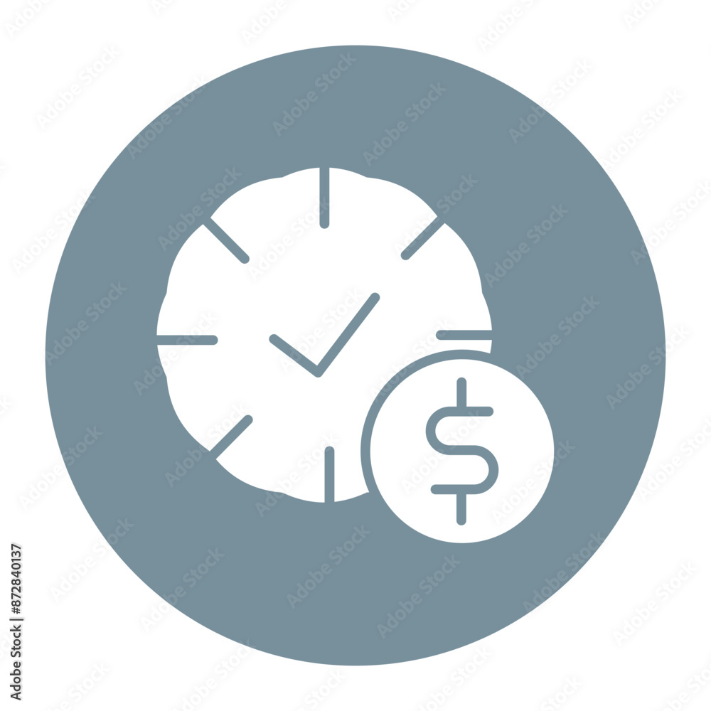 Time Based Currency vector icon. Can be used for Trading iconset. Time Based Currency vector icon. Can be used for Trading iconset.