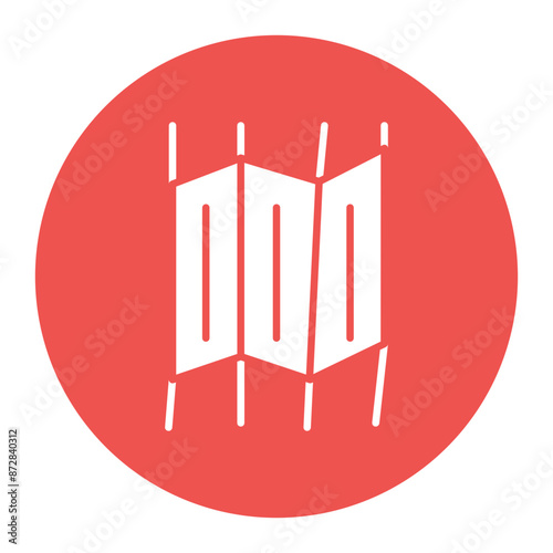 Folding Screen vector icon. Can be used for Retro iconset.