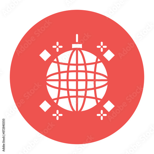 Mirror Ball vector icon. Can be used for Retro iconset.