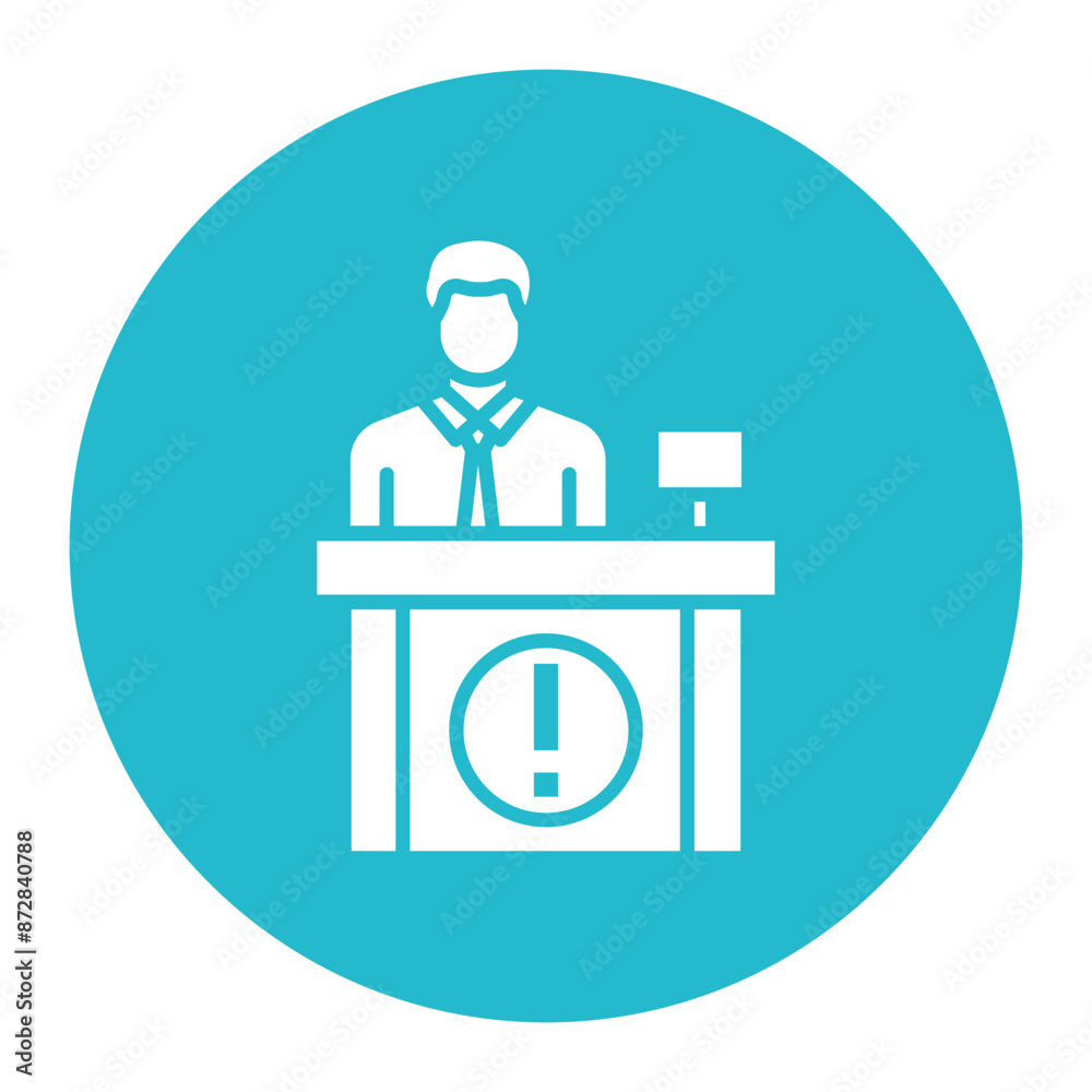 Reception vector icon. Can be used for Laundry iconset. Reception vector icon. Can be used for Laundry iconset.
