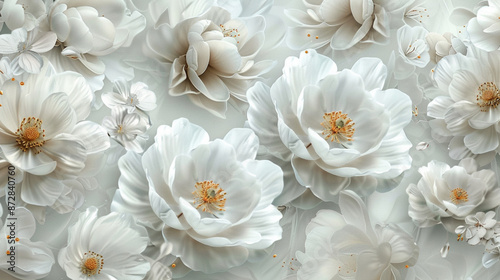 picture White flower group surface, beautiful pattern