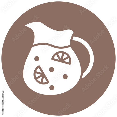 Lemonade Jug vector icon. Can be used for Beverages iconset.