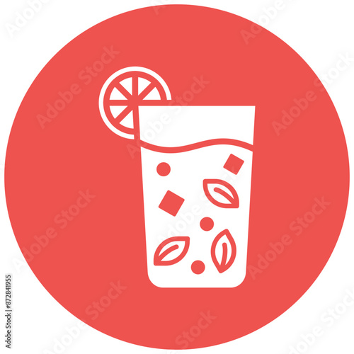 Mojito vector icon. Can be used for Beverages iconset.