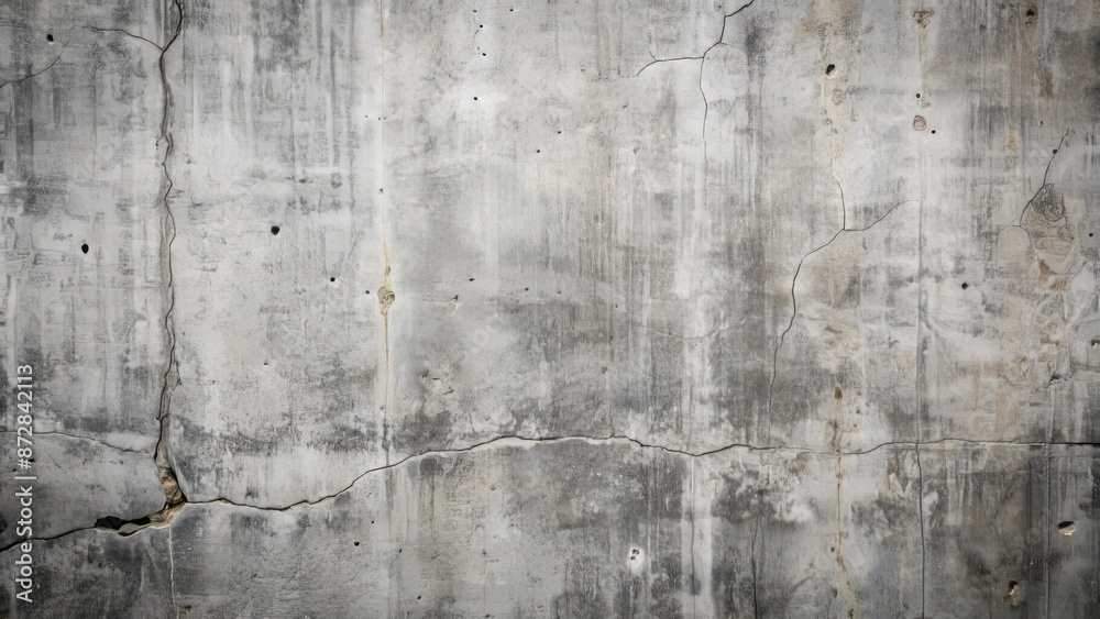 Obraz premium Industrial textured concrete background with subtle cracks and rough surface in neutral gray tone colors.