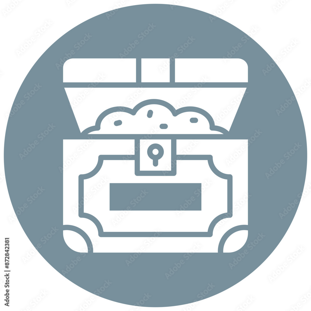 Treasure vector icon. Can be used for Medieval iconset. Treasure vector icon. Can be used for Medieval iconset.