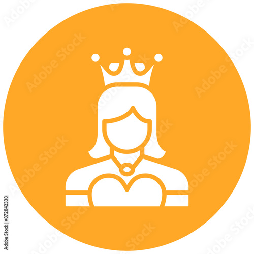 Obraz na plátně Princess vector icon. Can be used for Medieval iconset.