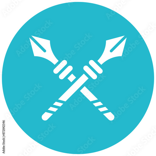 Spear vector icon. Can be used for Medieval iconset.