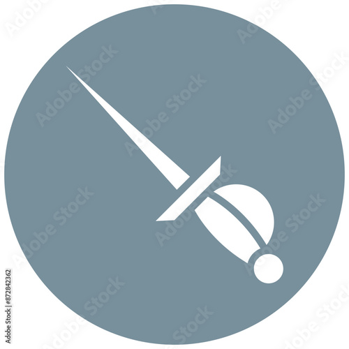 Rapier vector icon. Can be used for Medieval iconset.