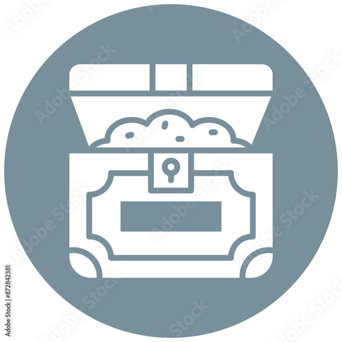 Treasure vector icon. Can be used for Medieval iconset.