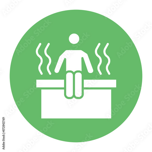 Sauna vector icon. Can be used for Spa iconset.
