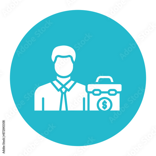 Businessman vector icon. Can be used for Business and Finance iconset.
