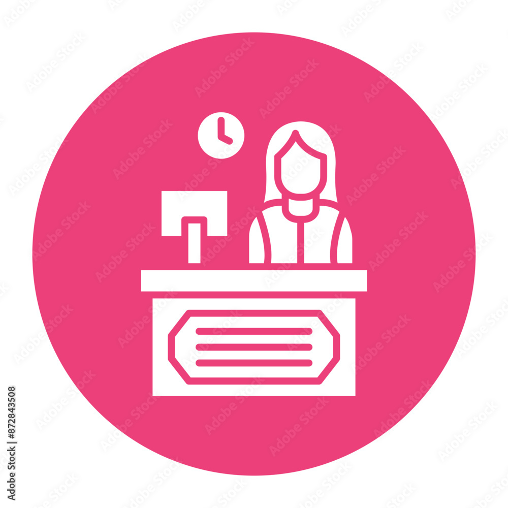 Information Desk vector icon. Can be used for Business and Finance iconset.