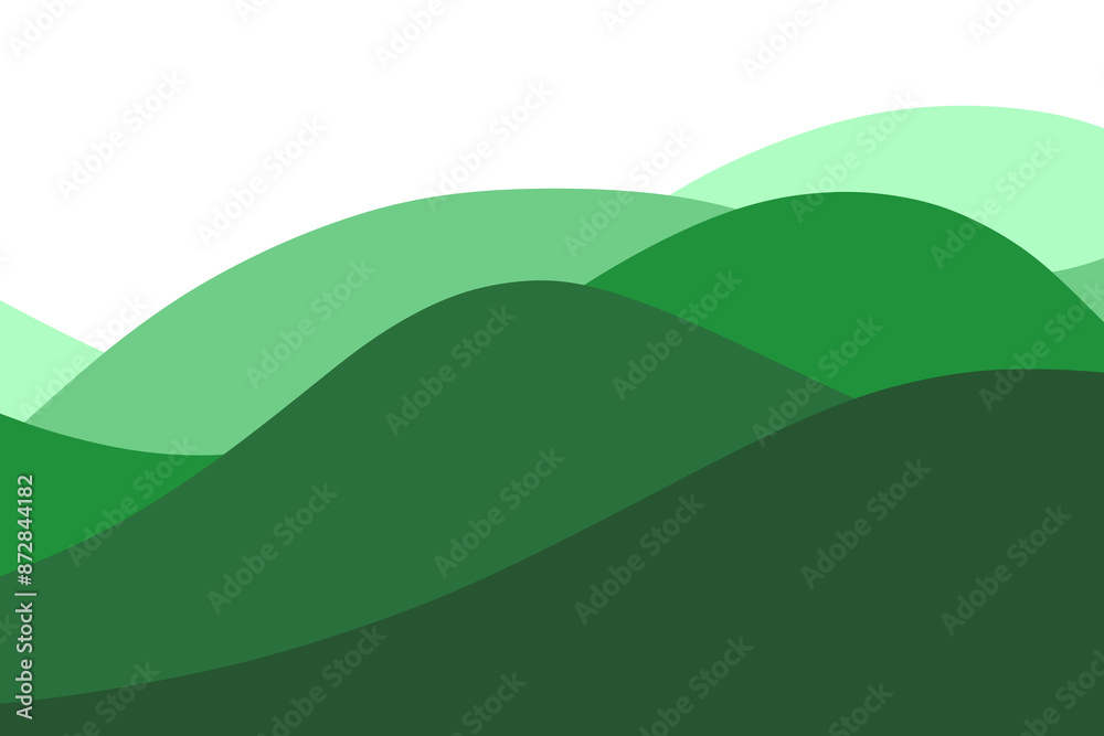 Obraz premium Green gradient wave border
