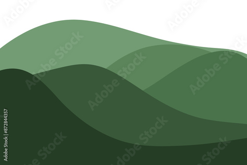Green gradient wave border
